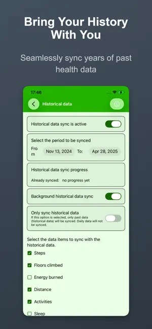 Health Sync by appyhapps iPhone screenshot 4