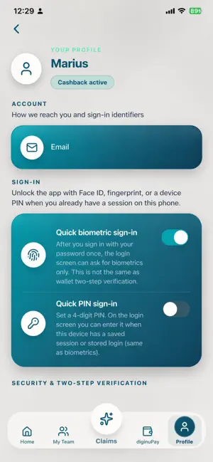 diginuCashback iPhone screenshot 5