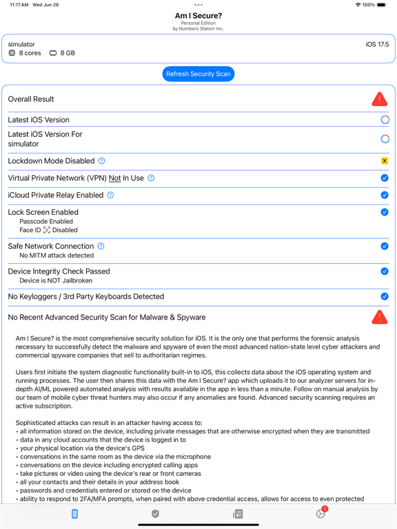 Screenshot #4 pour Am I Secure? Antivirus Pro