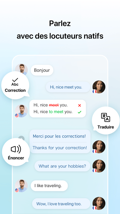 Screenshot #1 pour HelloTalk: Apprendre la langue