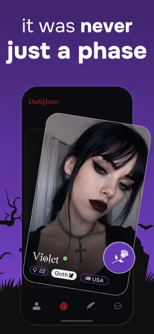 DarkHeart: Goth Dating App screenshot 2