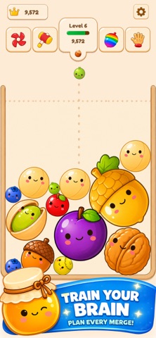 Squirrel Stash: Merge Fruits iPhone screenshot