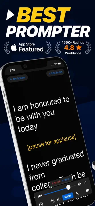 Teleprompter : capture d’écran 1 sur 7
