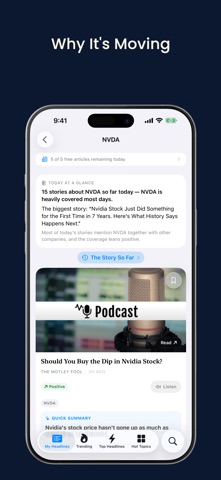 Stocks News: Market Headlines iPhone screenshot