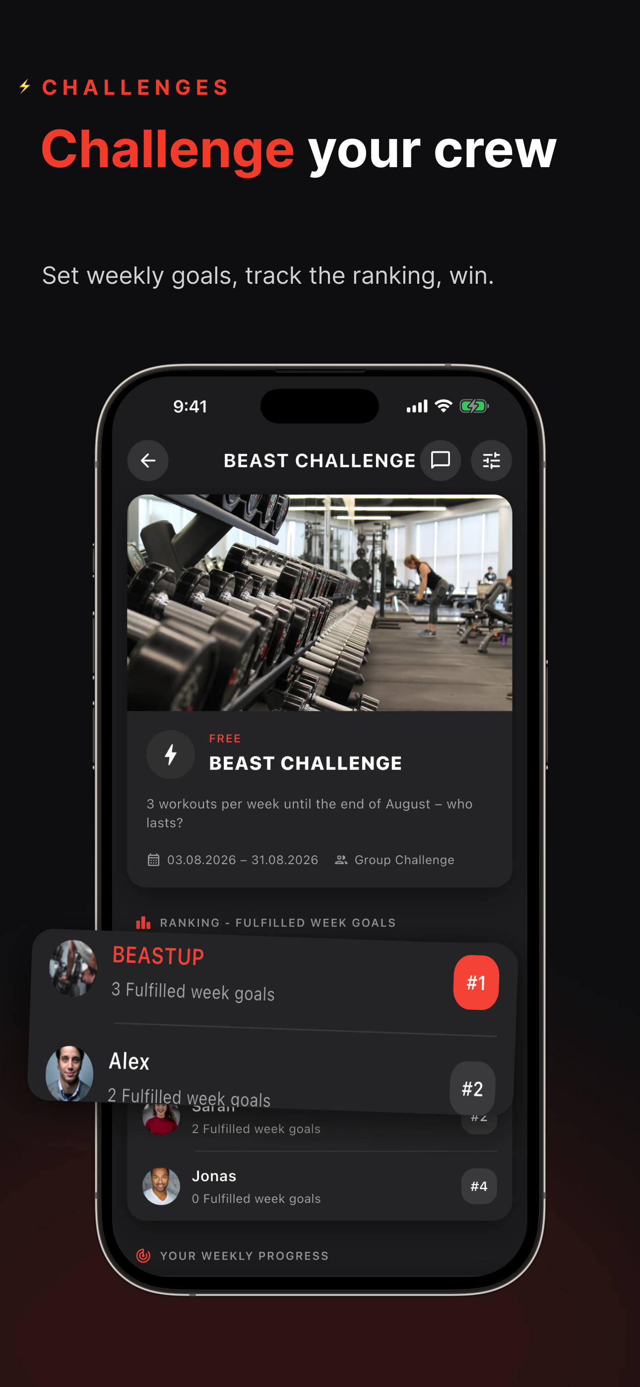 BEAST UP: Social Fitness screenshot 4