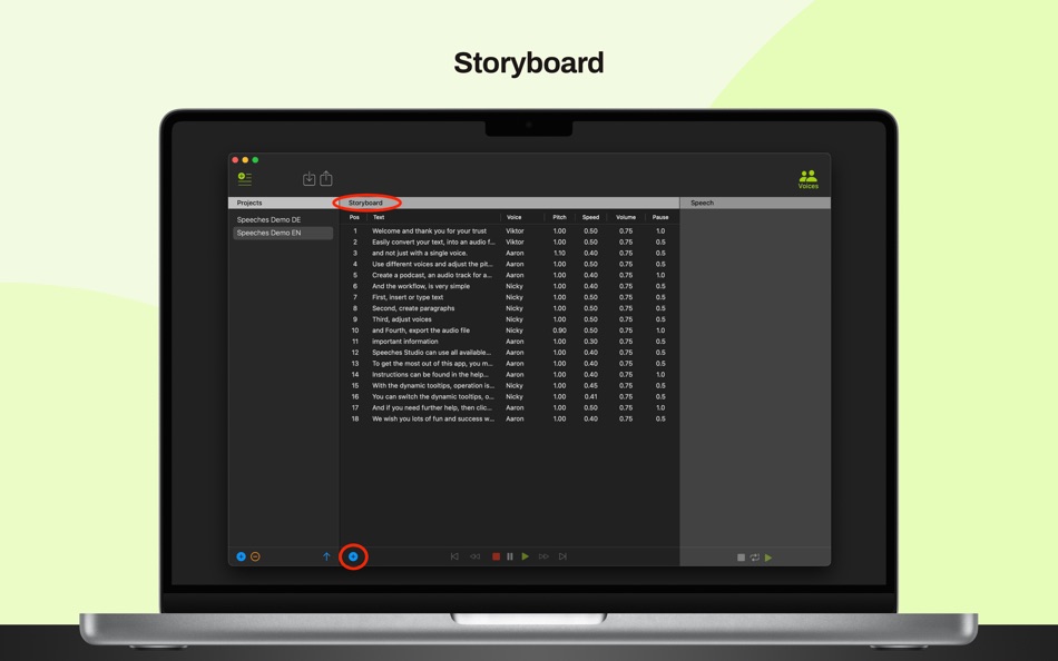 #3. Speeches Studio (macOS) Podle: Trade Factory GmbH