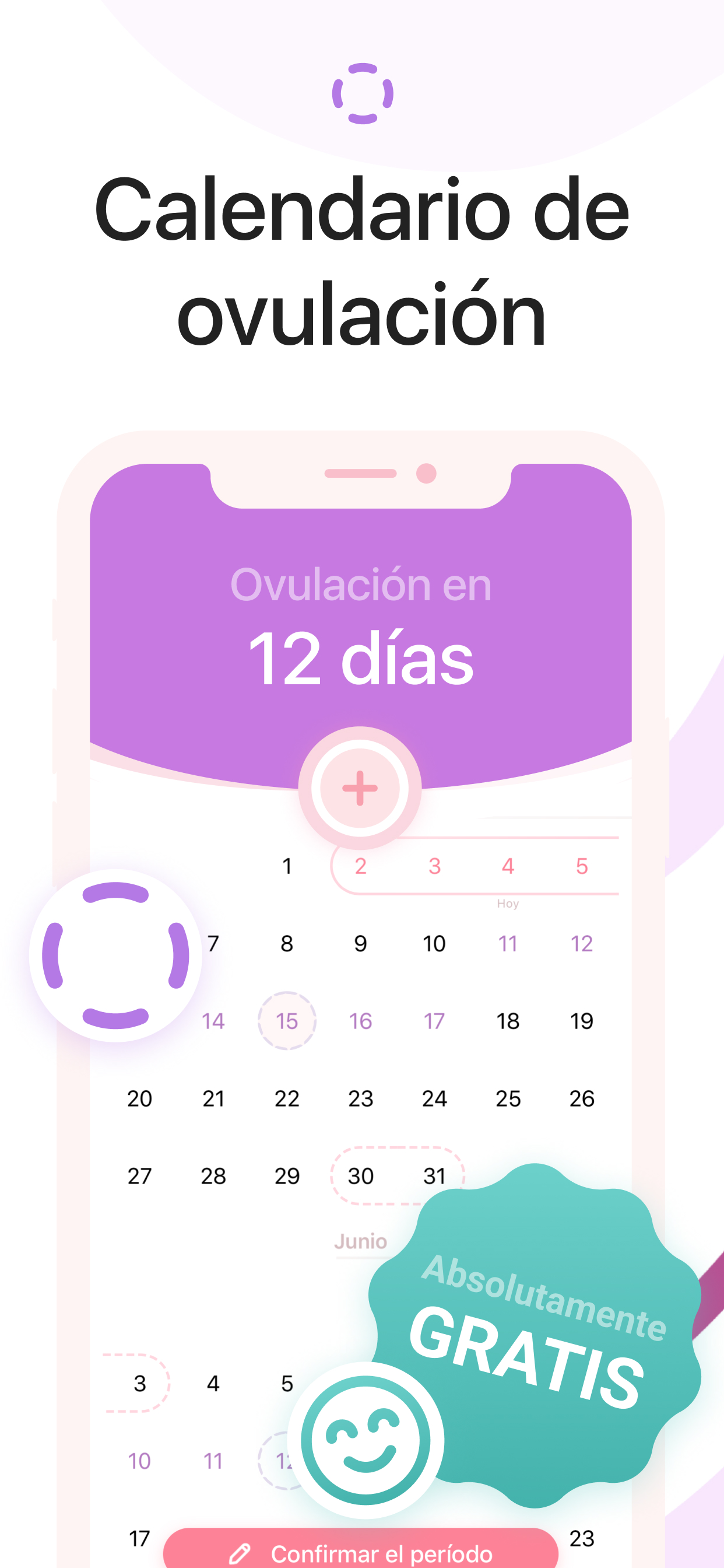 Calendario menstrual ゜