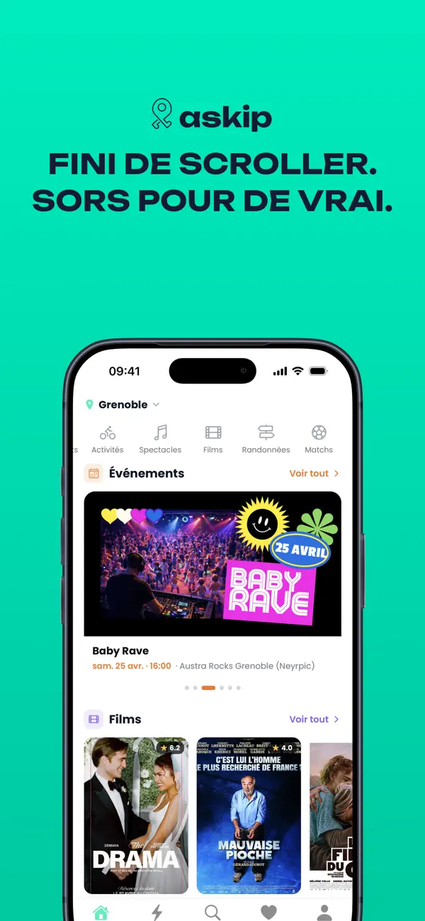 Screenshot #1 pour askip – Sorties & Events