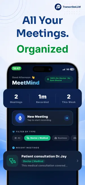 MeetMind : Transcribe LLM screenshot 2