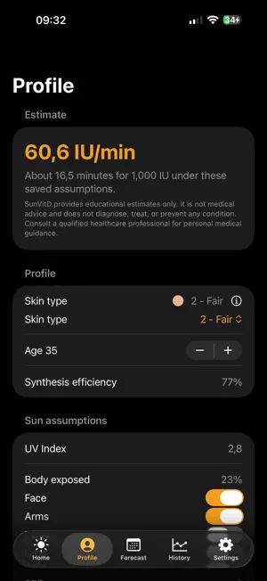 SunVitD screenshot 2