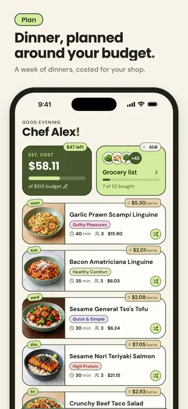 Meal Planner & Recipes - nomi screenshot 1 of 8