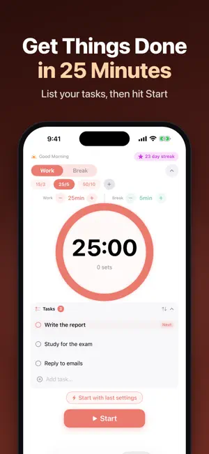 PomodoroTimer+ screenshot 1