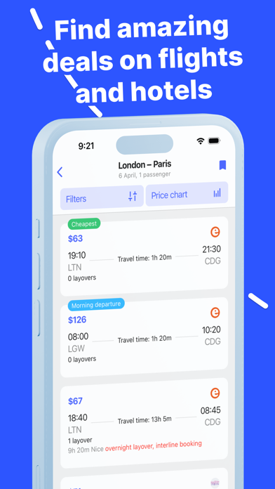 Screenshot #1 pour Hôtels et vols Any.Travel