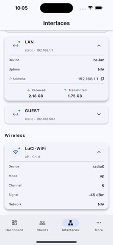 LuCI Mobile Screenshot 4 of 7
