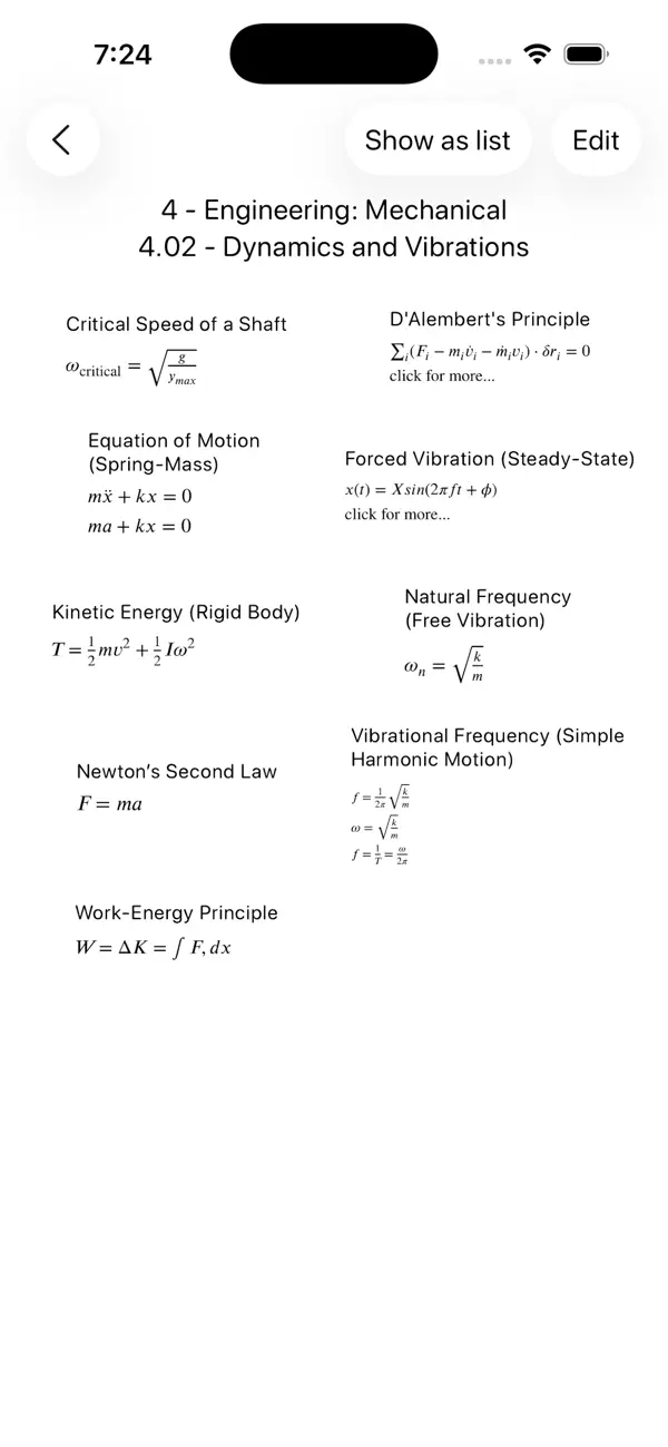 #3. Equation Sheets (iOS) 由: Josh's Software LLC