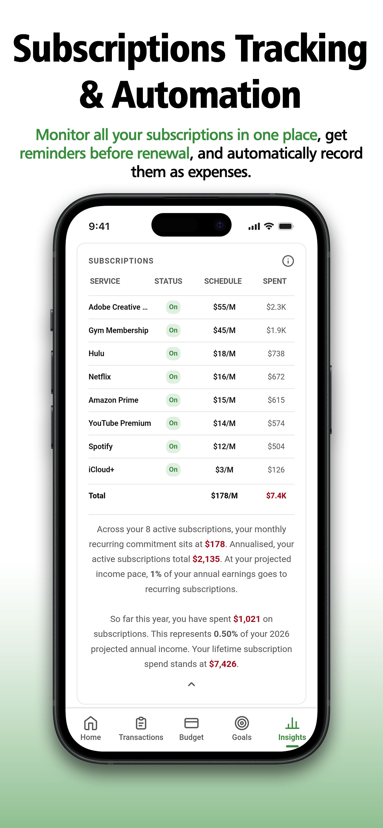 Granule: Budget Tracker screenshot 5