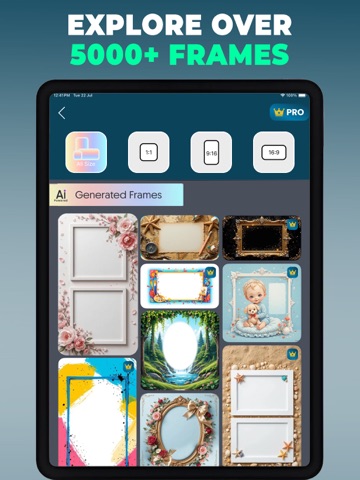 Photo Frames Unlimited iPad screenshot