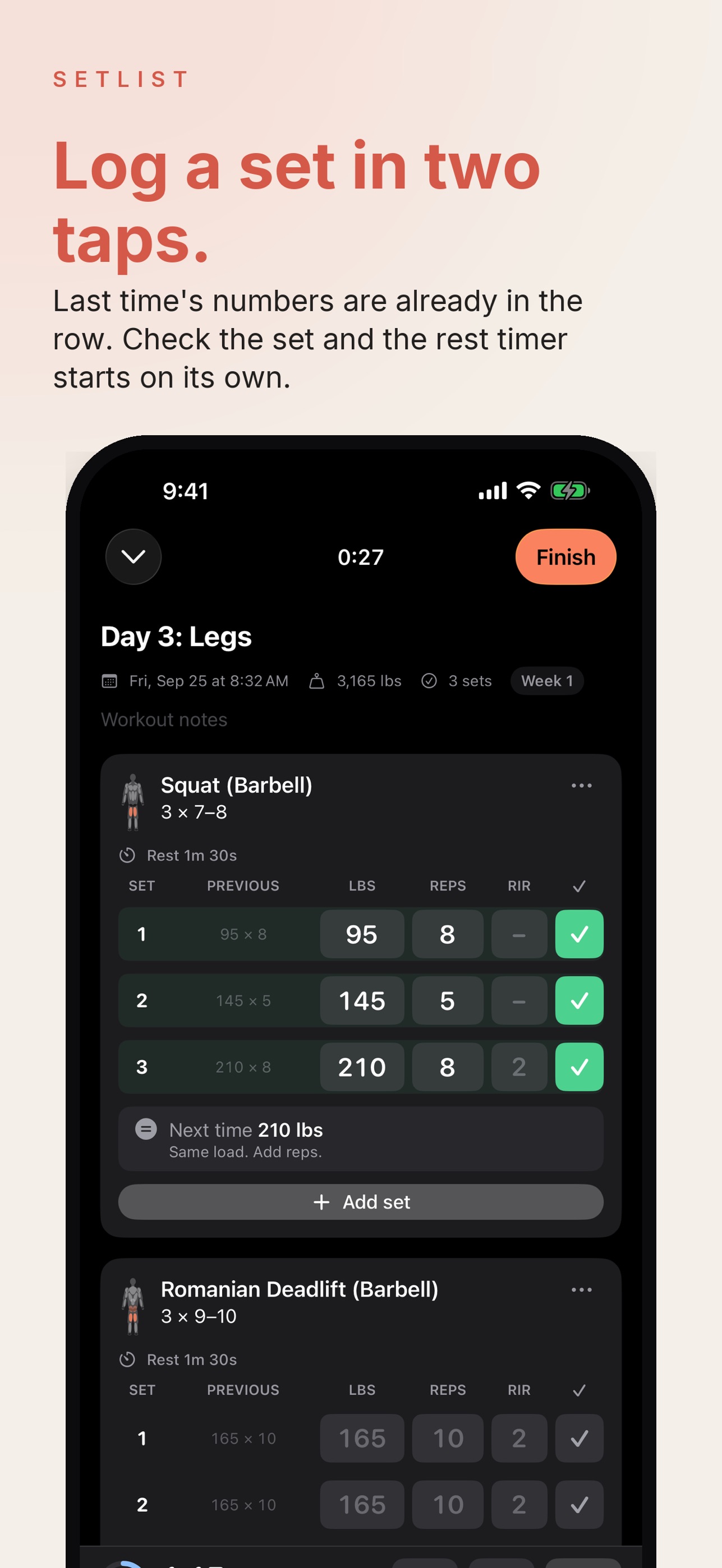 Screenshot 2 of Setlist Strength Log