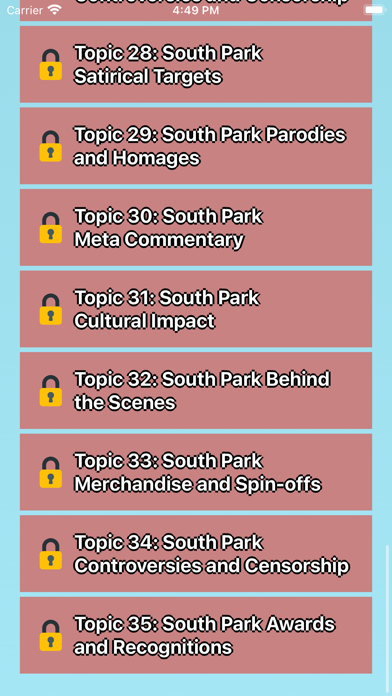 South Park Trivia Screenshot