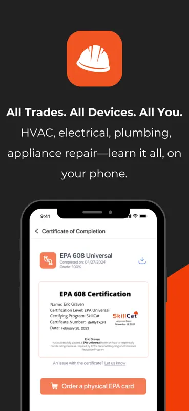 SkillCat: EPA 608 & HVAC screenshot 1 of 6