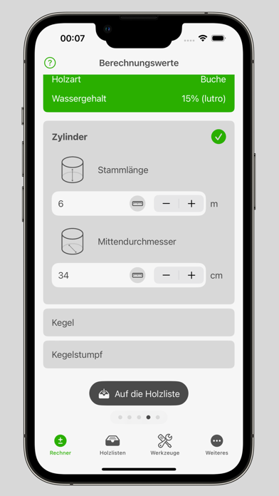 Holzrechner Pro Screenshot