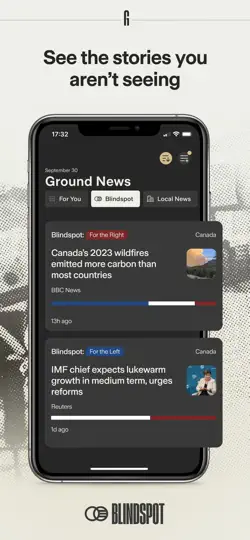 Capture d'écran de Ground News sur iPhone 1