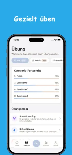 Скриншот Einbürgerungstest Coach DE на iPhone 4