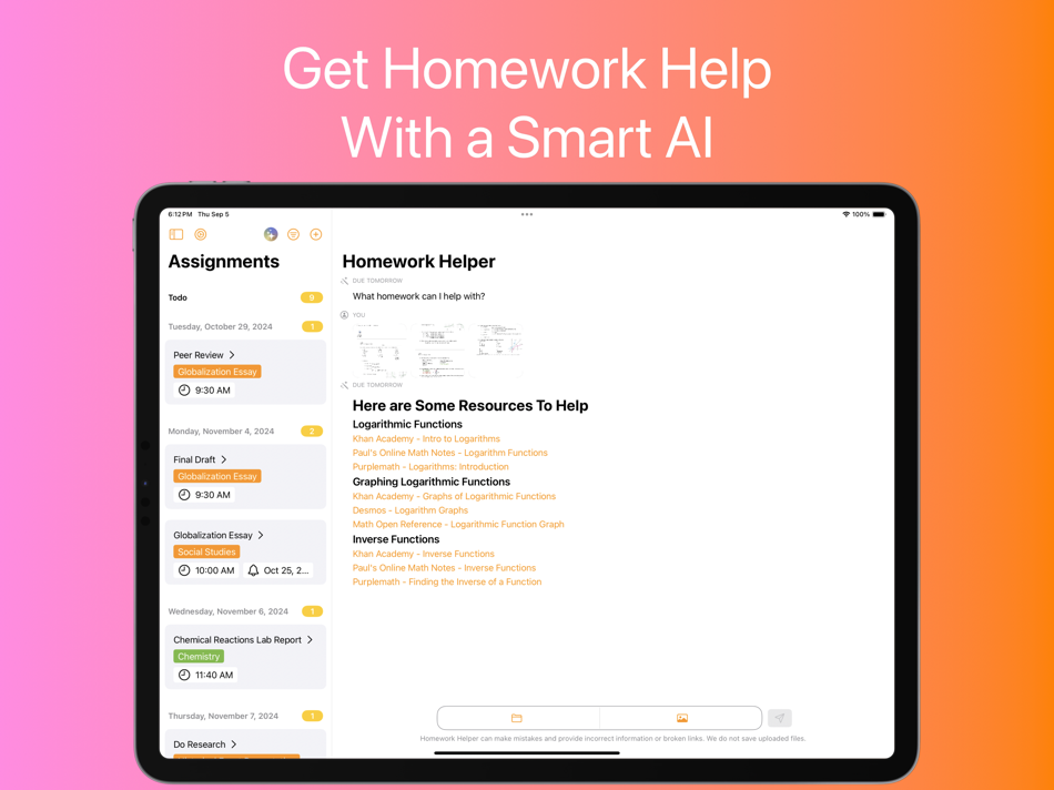 #4. Due Tomorrow: Homework Manager (macOS) 由: MCRICH LLC