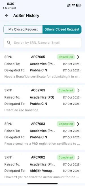 My IISc App screenshot 1