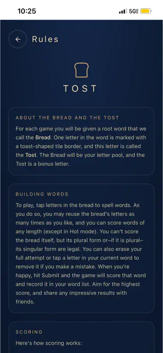 Tost (Word Game) screenshot 5