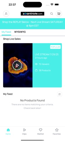 Zoanthids.com Live screenshot