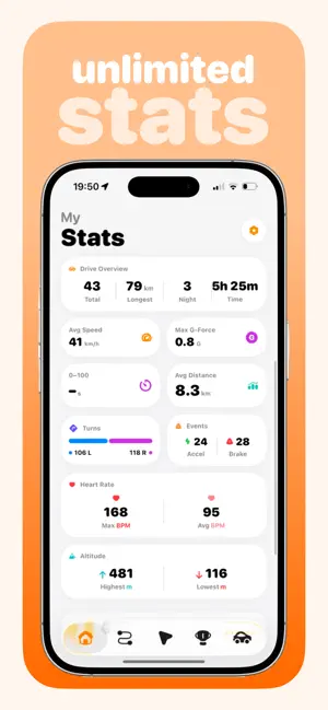 Rovy: Drive Tracker & Stats iPhone screenshot 4