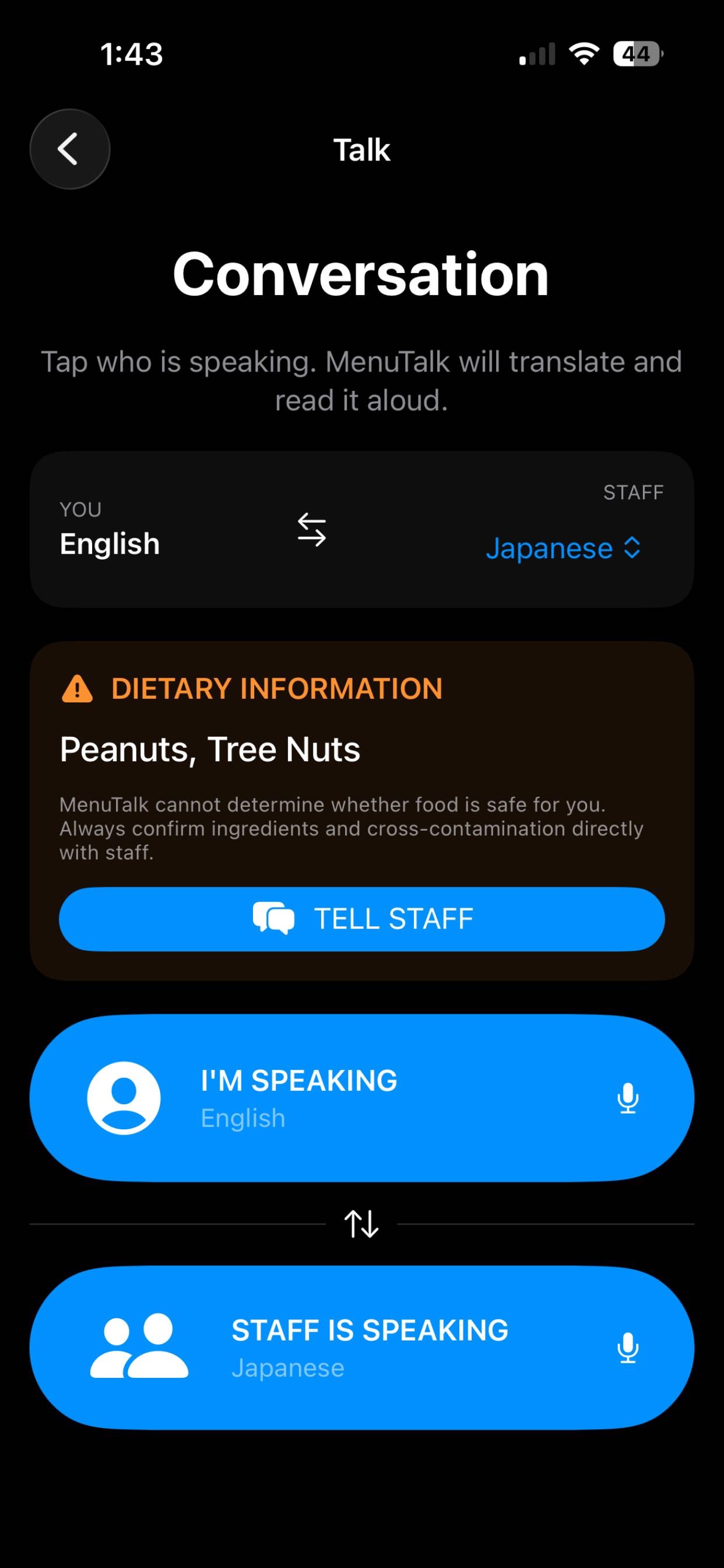 Screenshot 6 of MenuTalk