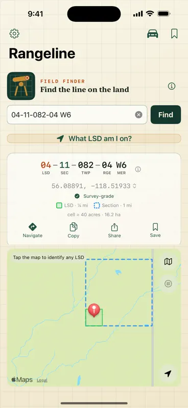 Rangeline: LSD & Land GPS screenshot 1 of 5