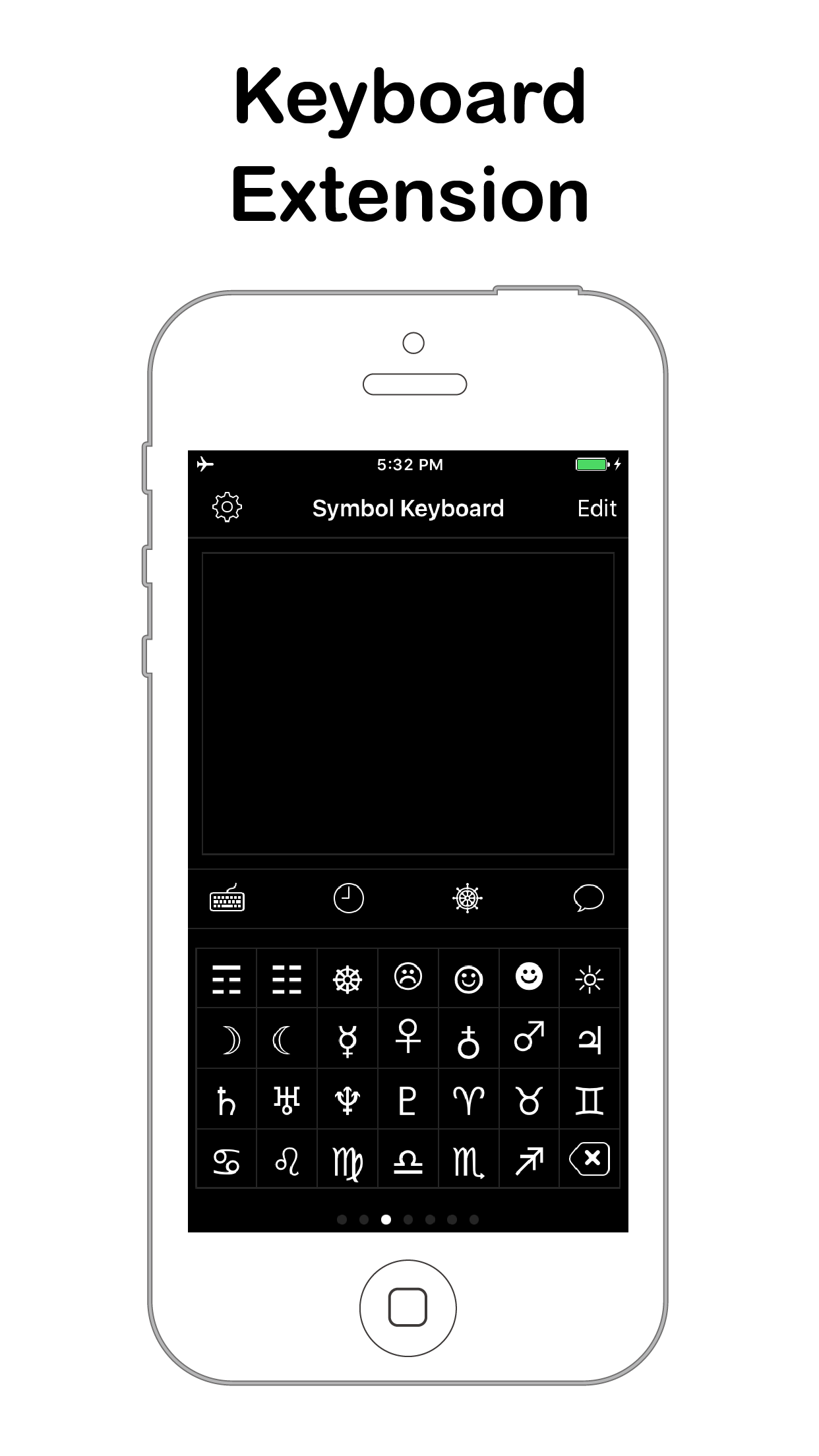 Symbol Keyboard for Message