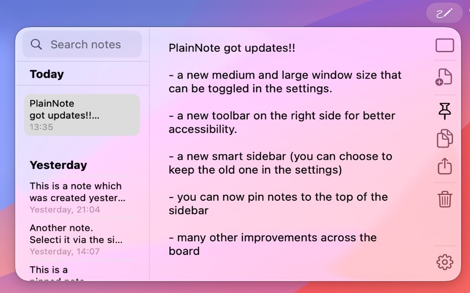 #3. PlainNote (macOS) Podle: Peter Pfeifhofer