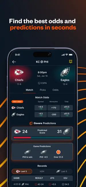Covers: Scores, Picks and Odds screenshot 3