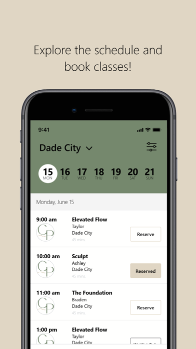 Culture Pilates Studio iPhone screenshot 3 - Health & Fitness app