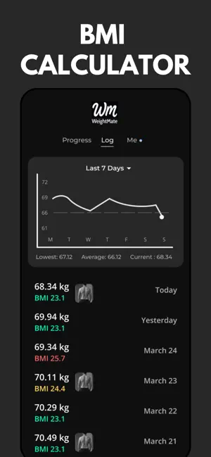 BMI Calculator - WeightMate screenshot 3