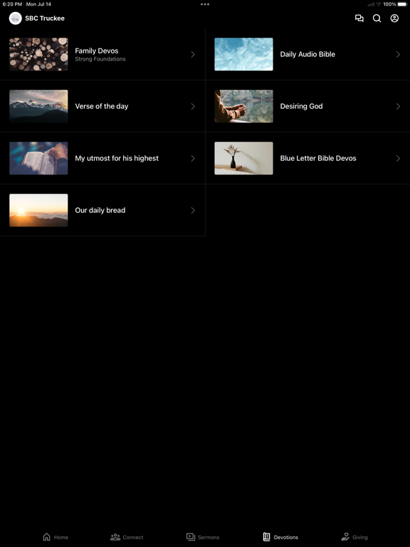 Sierra Bible Church Truckee iPad screenshot 4 - Education app