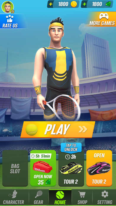 Real World Tennis 3D Game Screenshot