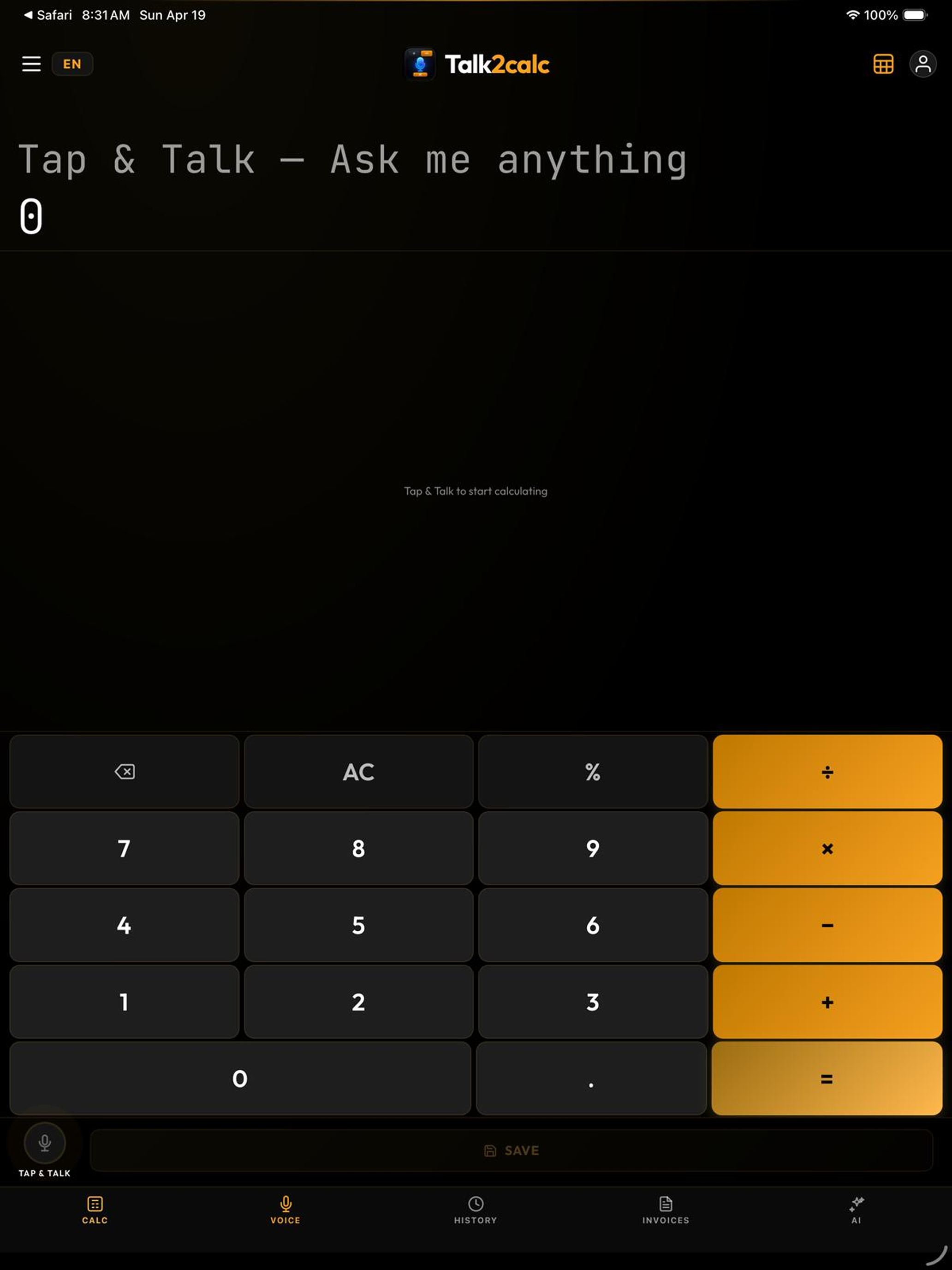 Talk2Calc: AI Voice Calculator screenshot 5