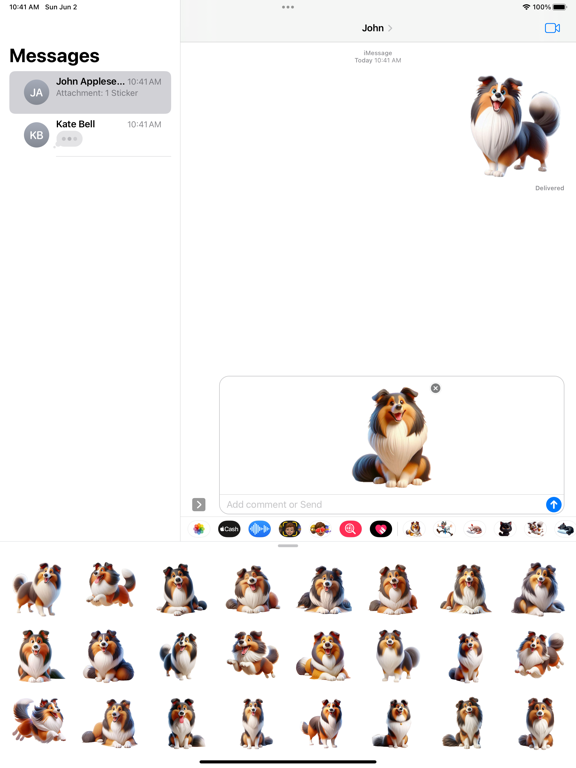 Screenshot #5 pour Happy Sheltie Stickers
