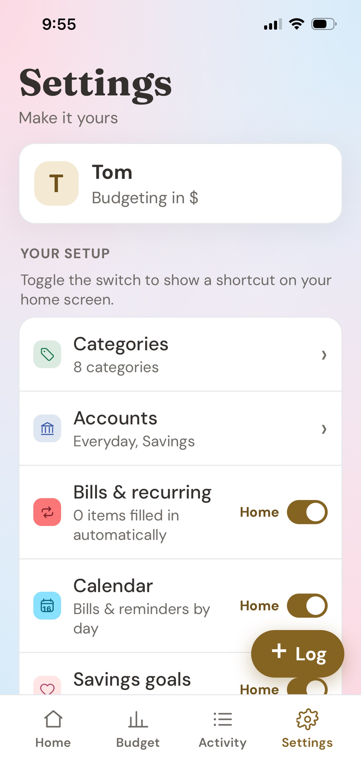 Screenshot 1 of Budget: Calm Money Tracker