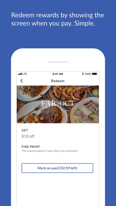 FAR Out Loyalty iPhone screenshot 3 - Food & Drink app