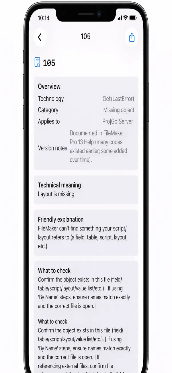 #2. FileMaker Error Reference (iOS) Által: David Hind-Smith