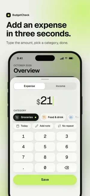 BudgetCheck: Budget Tracker screenshot 2