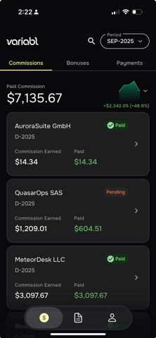 Variabl screenshot