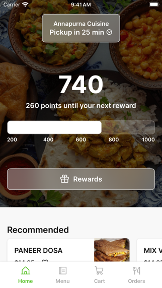 Annapurna Cuisine app screenshot
