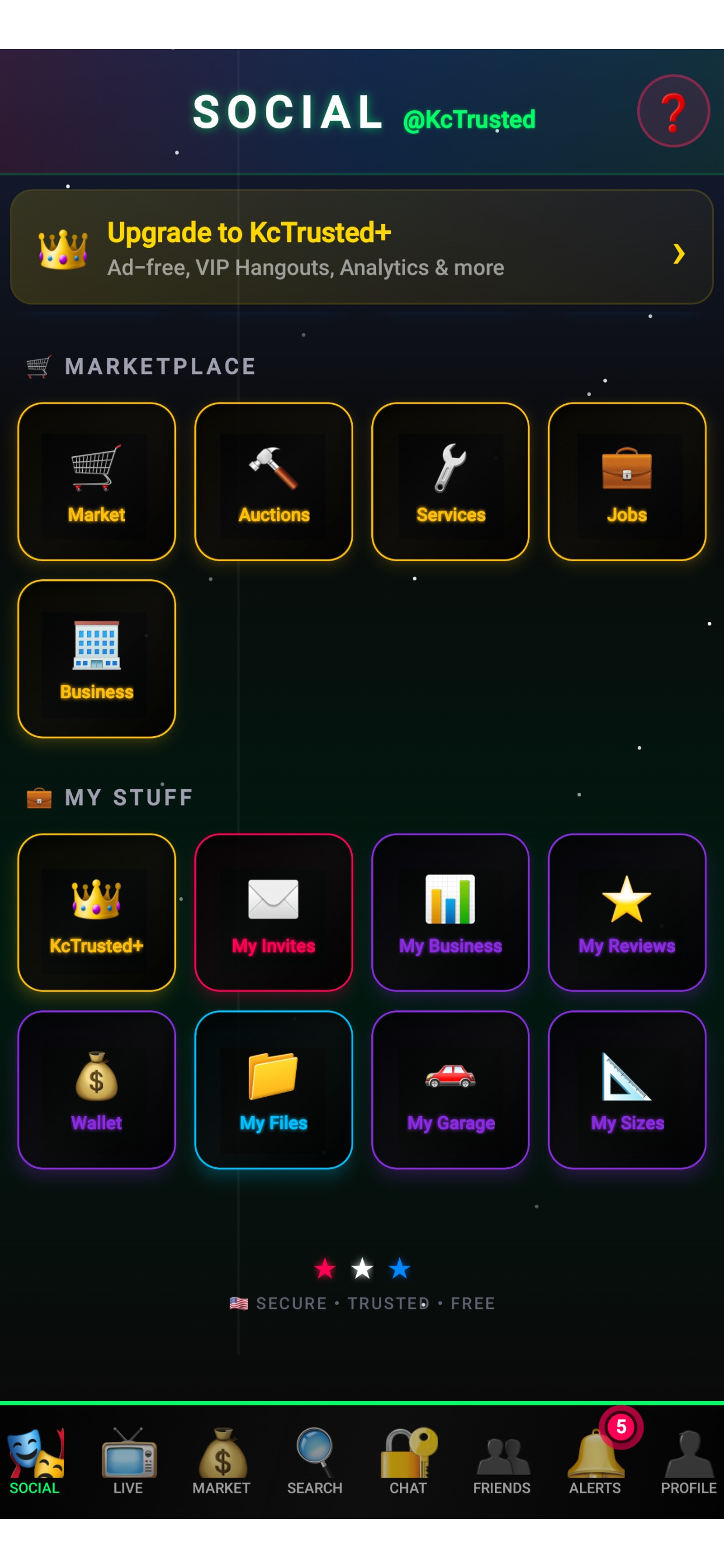 KCTRUSTED: Social Network